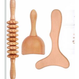3-in-1 Wood Therapy Massage Tools Lymphatic Drainage Massager Wooden Massager fo
